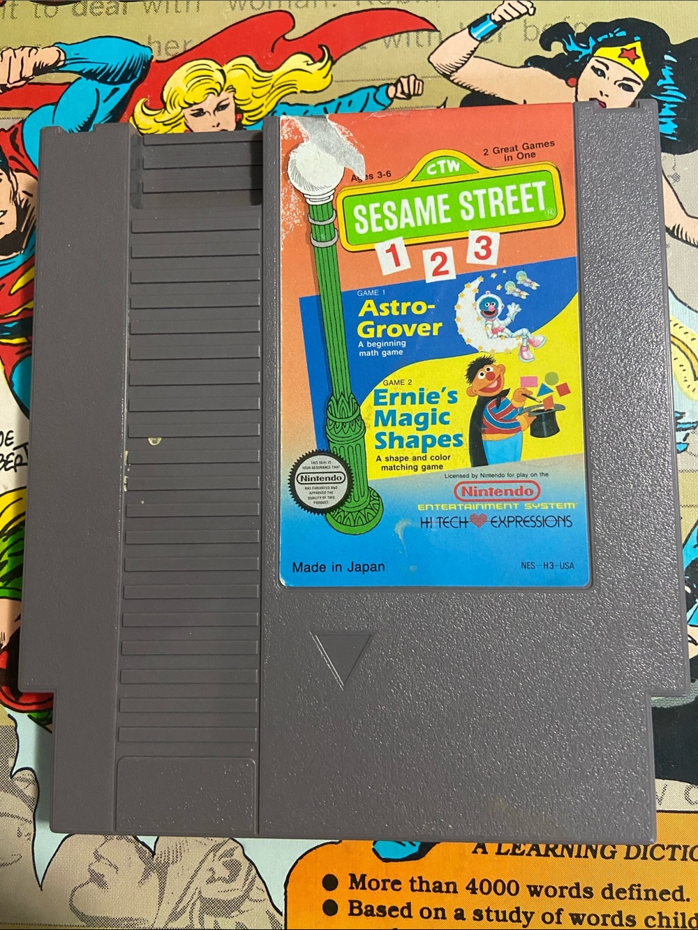 Sesame Street 123 (Nintendo Entertainment System NES, 1989) - Cartridge Ony